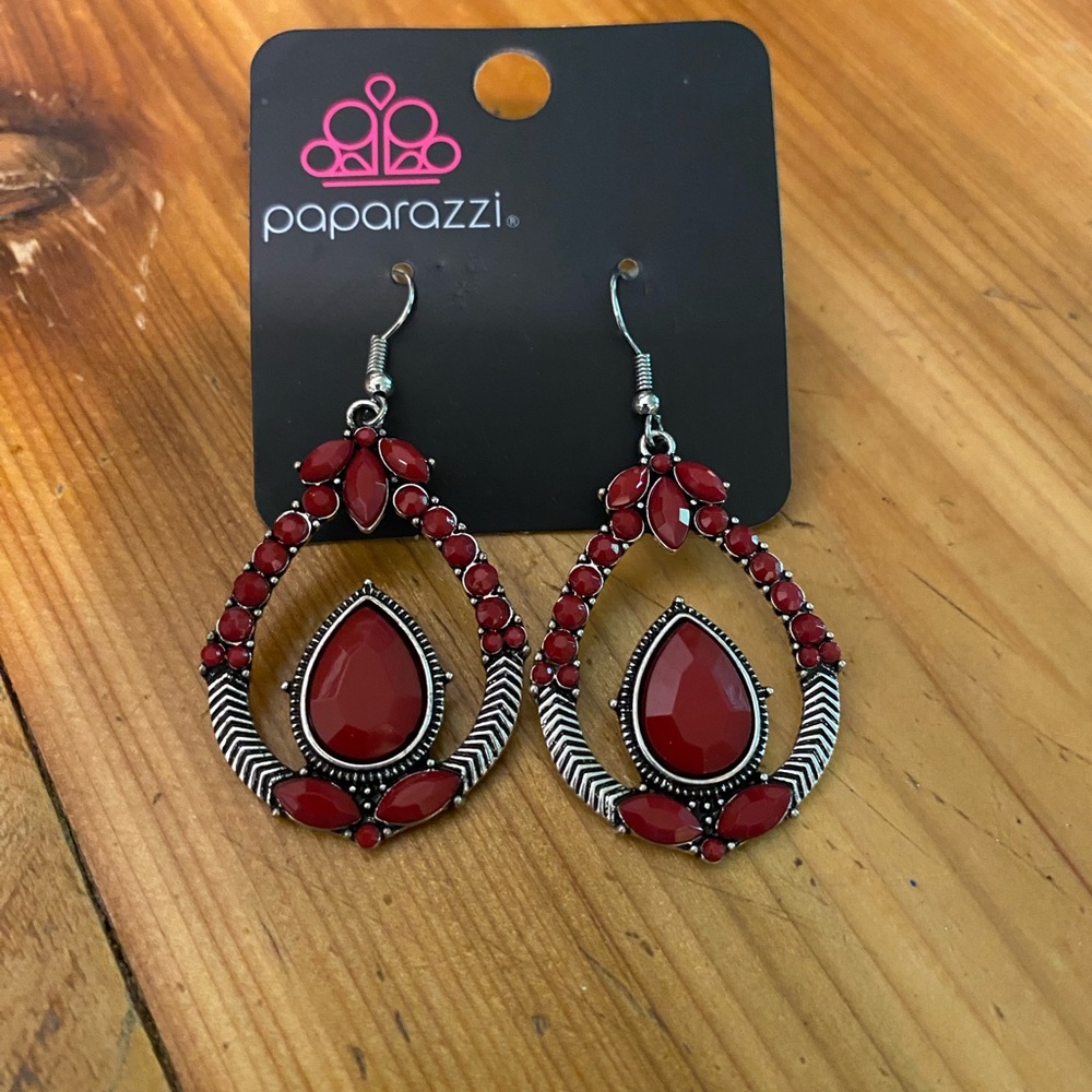 Paparazzi Scarlet Teardrop Earrings